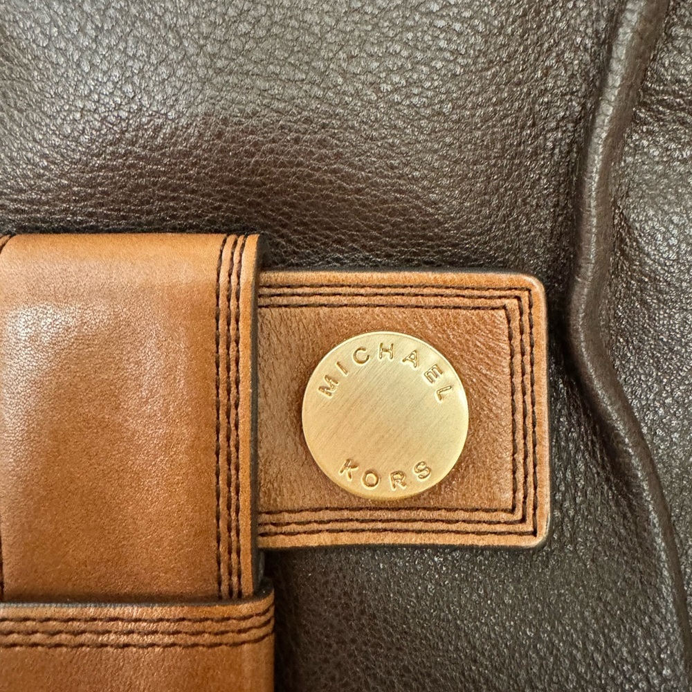Y2K Michael Kors Leather Satchel Bag Horse Bit Details - Picture 7 of 12